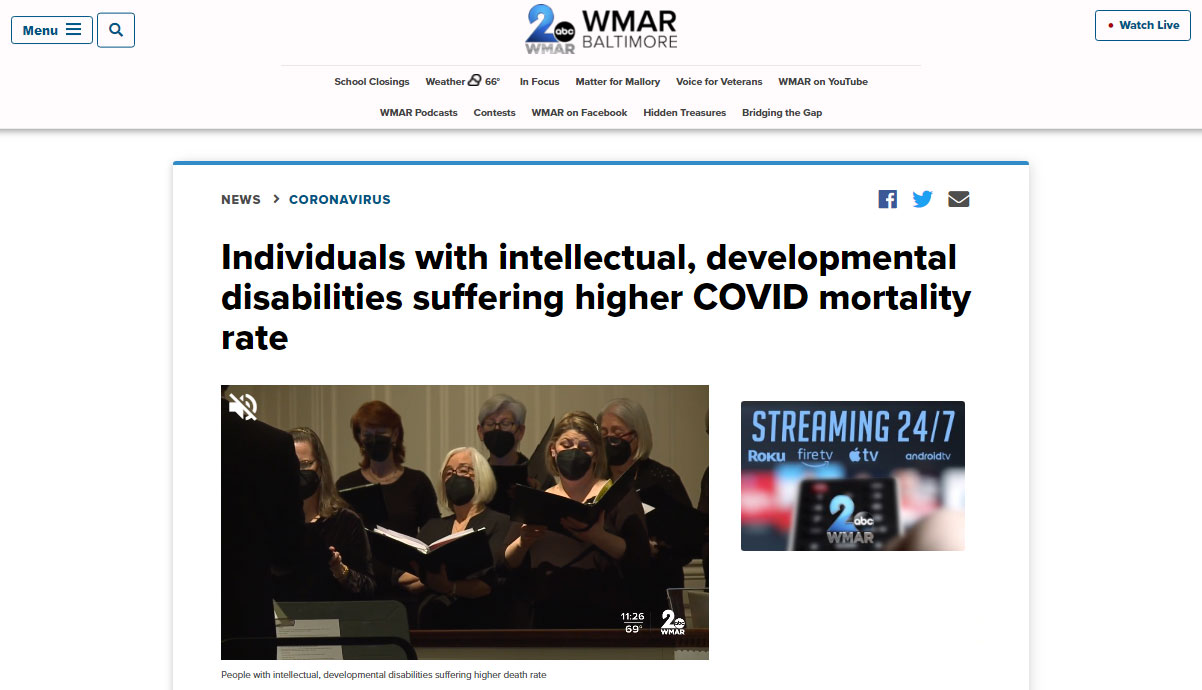 Individuals with intellectual, developmental disabilities suffering higher COVID mortality rate